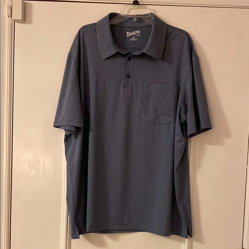 Duluth Trading Co Blue Polo Shirt Classic Style